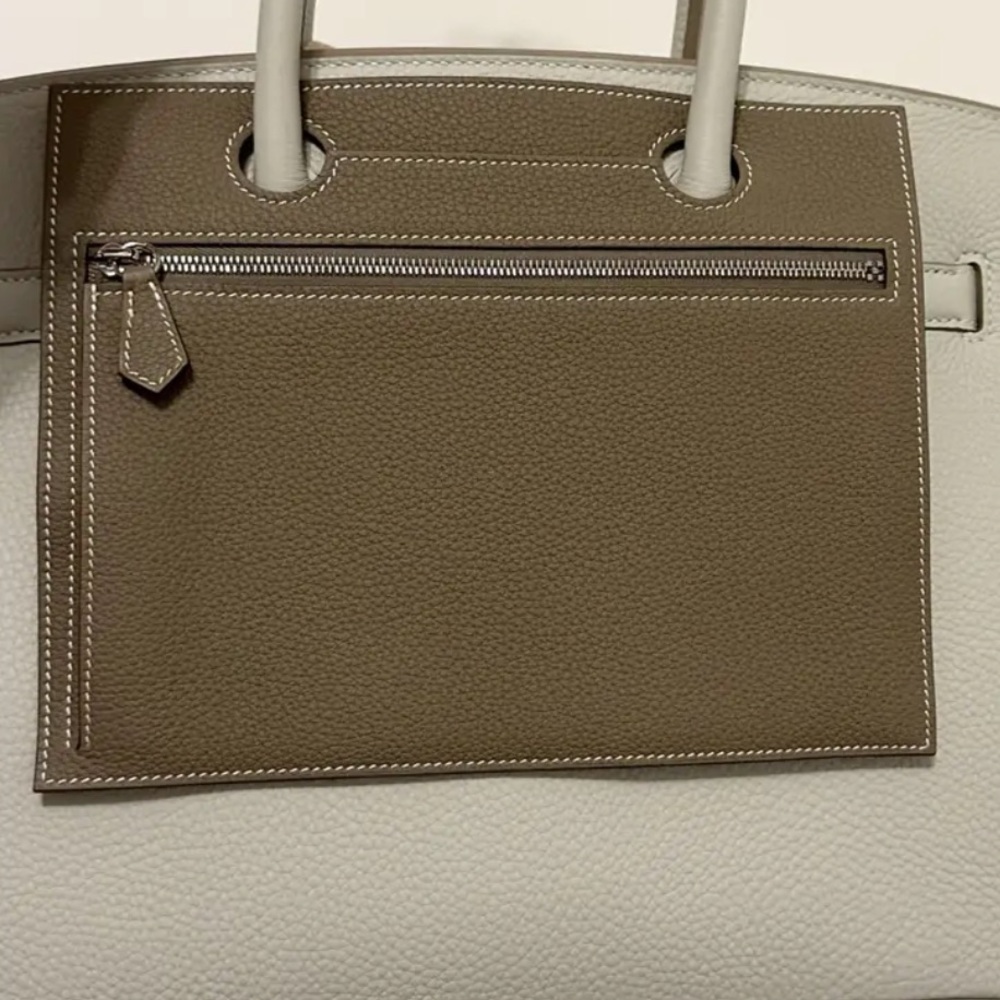 BNIB HERMES BIRKIN 30 backpocket Etoupe/Palladium